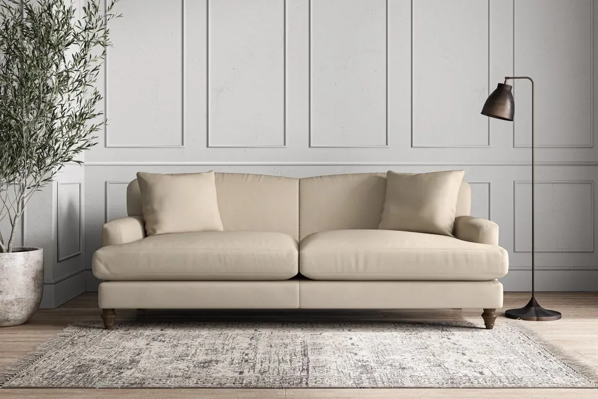 Deni Grand Sofa - Stone, Recycled Cotton