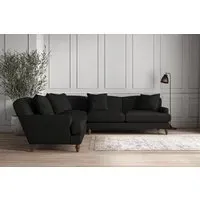 Deni Large Corner Sofa - Charcoal, Brera Linen