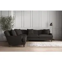 Deni Large Corner Sofa - Espresso, Brera Linen