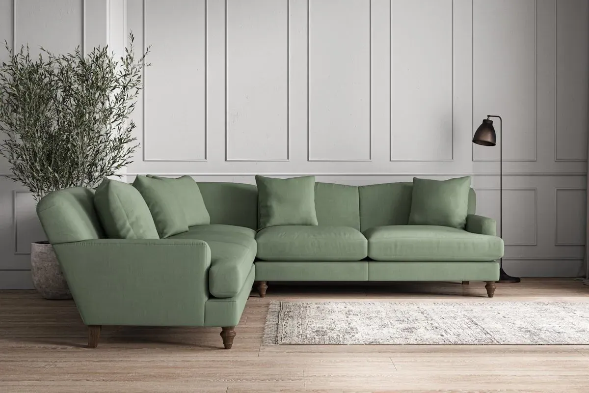 Deni Large Corner Sofa - Jade, Brera Linen