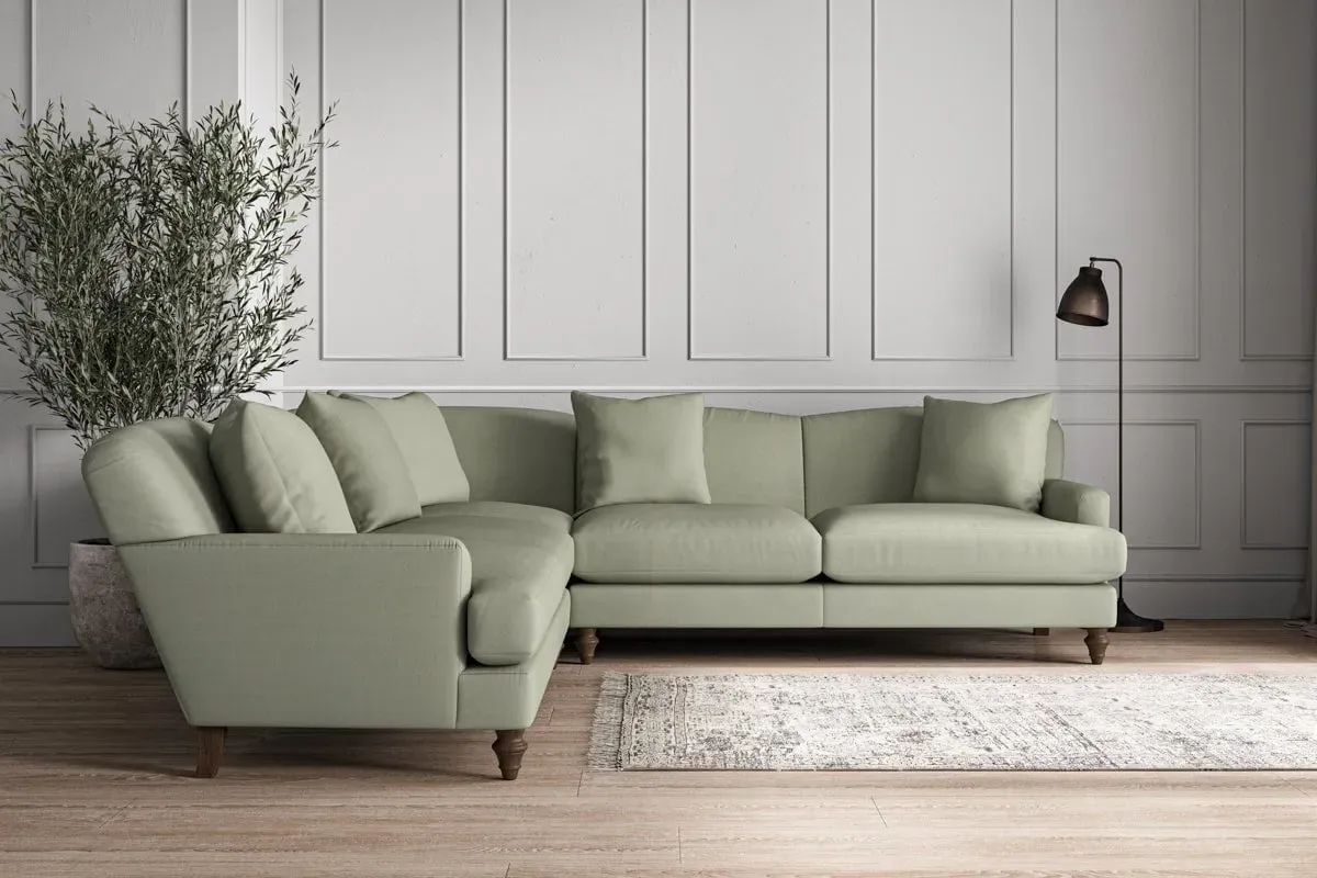 Deni Large Corner Sofa - Seaspray, Recycled Cotton