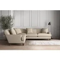 Deni Large Corner Sofa - Stone, Recycled Cotton
