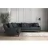 Deni Large Corner Sofa - Thunder, Recycled Cotton