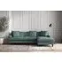 Deni Large Left Hand Chaise Sofa - Airforce, Recycled Cotton
