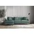 Deni Large Right Hand Chaise Sofa - Airforce, Recycled Cotton