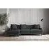 Deni Large Right Hand Chaise Sofa - Thunder, Recycled Cotton