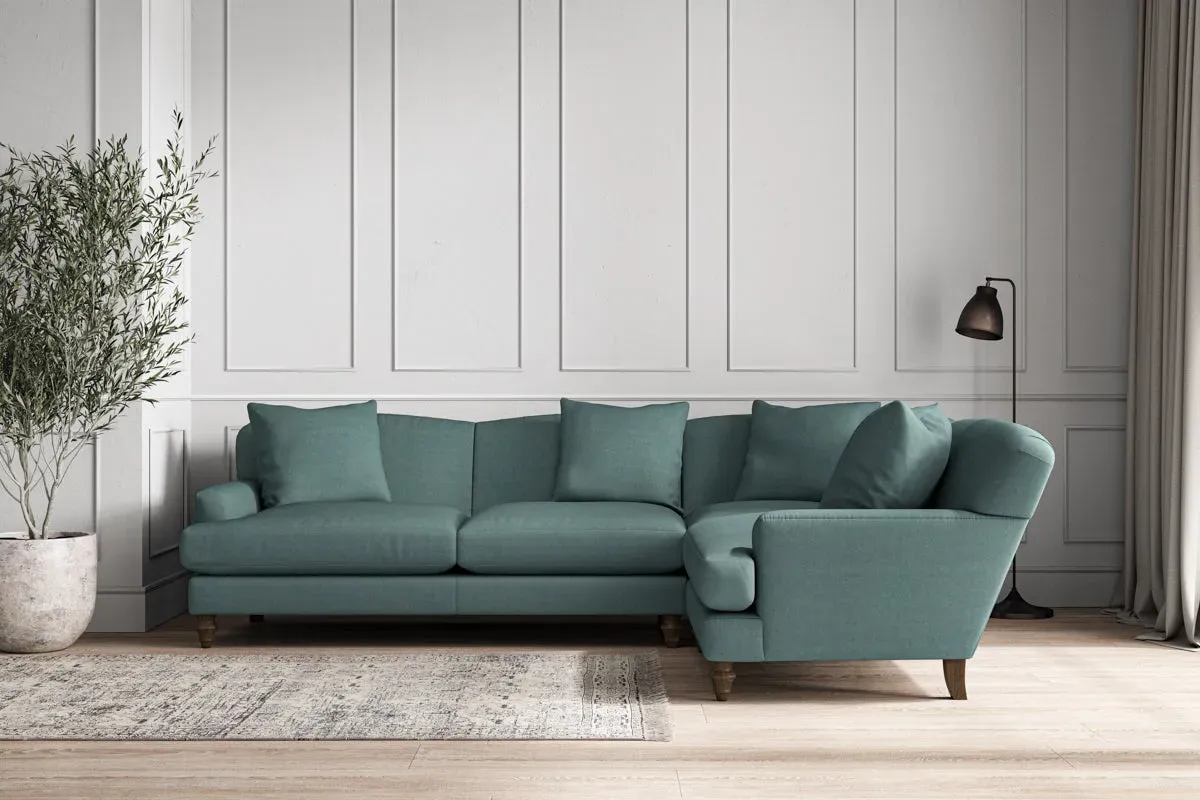 Deni Large Right Hand Corner Sofa - Airforce, Recycled Cotton image