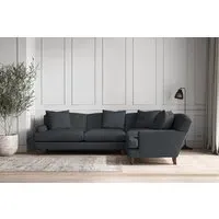 Deni Large Right Hand Corner Sofa - Thunder, Recycled Cotton
