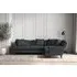 Deni Large Right Hand Corner Sofa - Thunder, Recycled Cotton