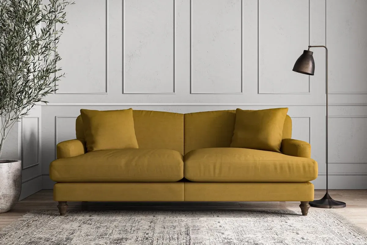 Deni Large Sofa - Ochre, Recycled Cotton
