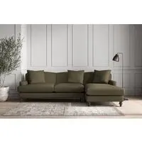 Deni Left Hand Chaise Sofa - Fatigue, Recycled Cotton
