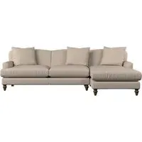 Deni Large Left Hand Chaise Sofa - Natural, Recycled Cotton alternate view