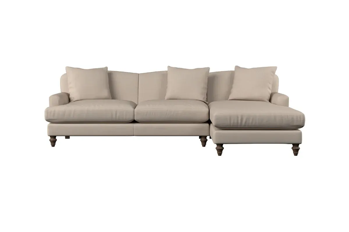 Deni Large Left Hand Chaise Sofa - Natural, Recycled Cotton product