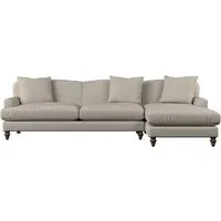 Deni Left Hand Chaise Sofa - Natural, Linen