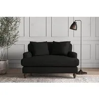 Deni Love Seat - Charcoal, Brera Linen