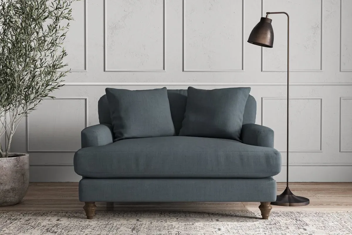 Deni Love Seat - Dusk, Brera Linen