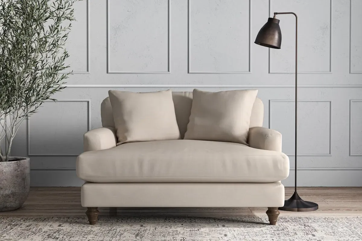 Deni Love Seat - Natural, Recycled Cotton