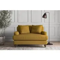 Deni Love Seat - Ochre, Recycled Cotton