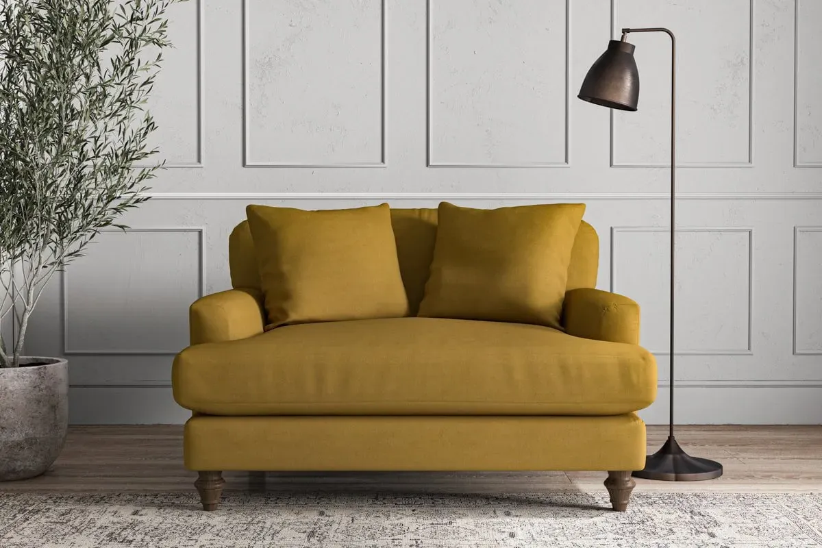 Deni Love Seat - Ochre, Recycled Cotton