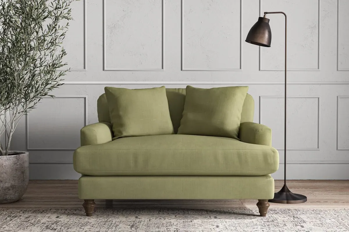 Deni Love Seat - Sage, Brera Linen