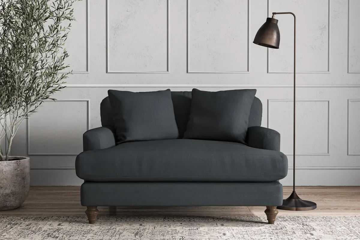 Deni Love Seat - Thunder, Recycled Cotton