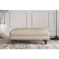 Deni Medium Dining Footstool - Stone, Recycled Cotton alternate view