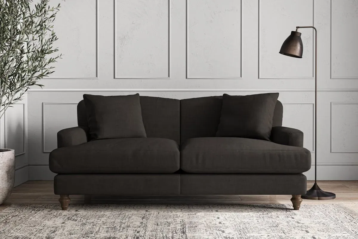 Deni Medium Sofa - Espresso, Brera Linen