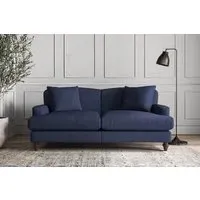 Deni Medium Sofa - Navy, Recycled Cotton