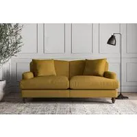 Deni Medium Sofa - Ochre, Recycled Cotton