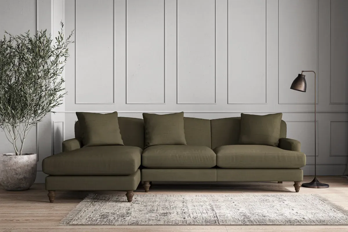 Deni Right Hand Chaise Sofa - Fatigue, Recycled Cotton