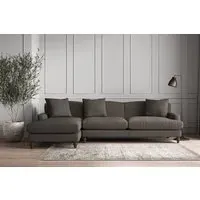 Deni Right Hand Chaise Sofa - Granite, Linen