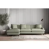 Deni Right Hand Chaise Sofa - Seaspray, Recycled Cotton