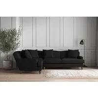 Deni Right Hand Corner Sofa - Charcoal, Linen