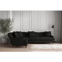 Deni Right Hand Corner Sofa - Charcoal, Linen
