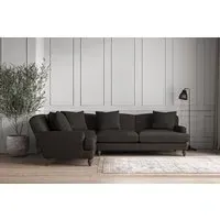 Deni Right Hand Corner Sofa - Espresso, Linen