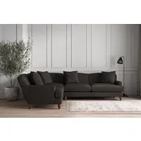 Deni Right Hand Corner Sofa - Espresso, Linen