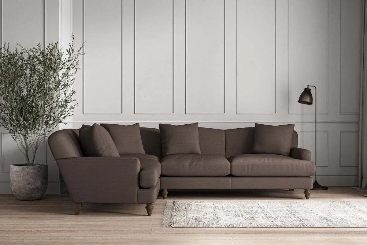 Deni Large Right Hand Corner Sofa - Mocha, Recycled Cotton product