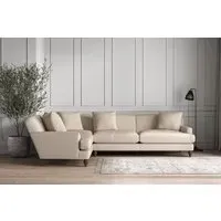 Deni Right Hand Corner Sofa - Natural, Cotton
