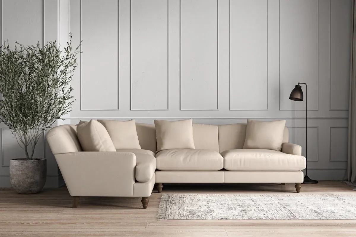 Deni Right Hand Corner Sofa - Natural, Recycled Cotton