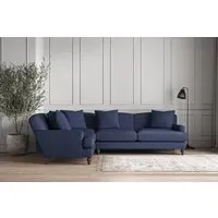 Deni Right Hand Corner Sofa - Navy, Recycled Cotton