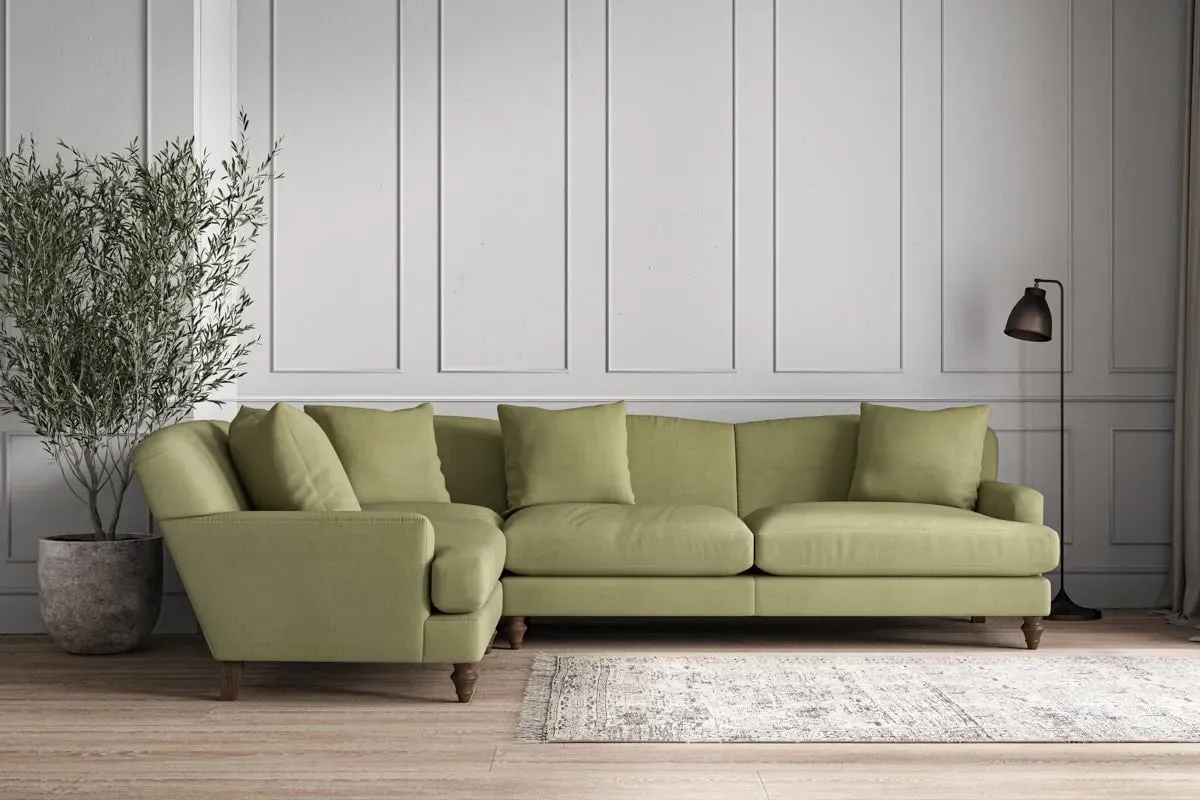 Deni Right Hand Corner Sofa - Sage, Linen
