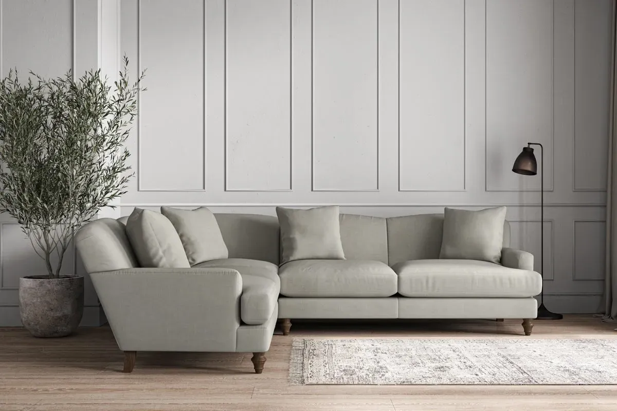 Deni Right Hand Corner Sofa - Smoke, Linen