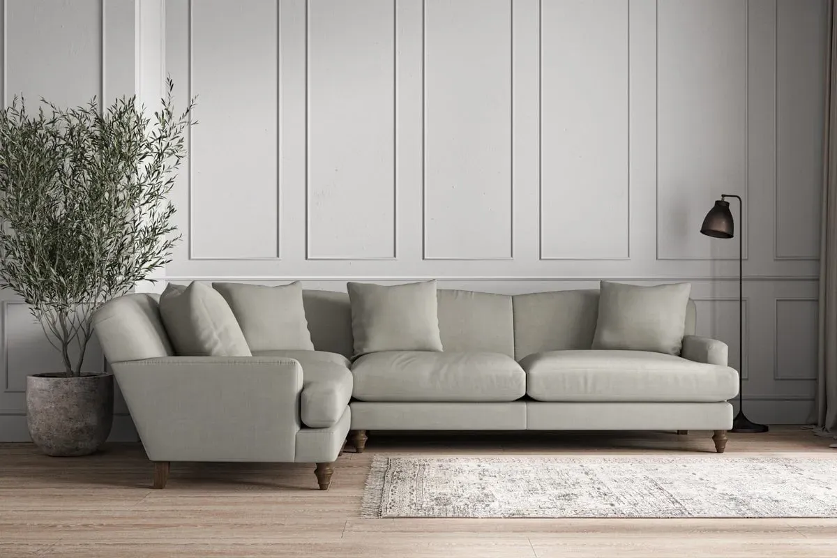 Deni Right Hand Corner Sofa - Smoke, Linen