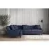 Deni Right Hand Corner Sofa Super Grand - Navy, Recycled Cotton