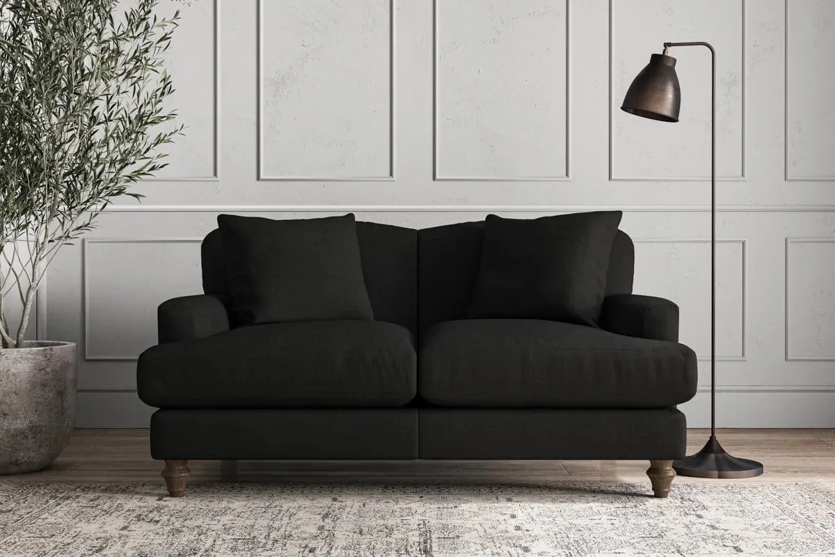 Deni Small Sofa - Charcoal, Brera Linen