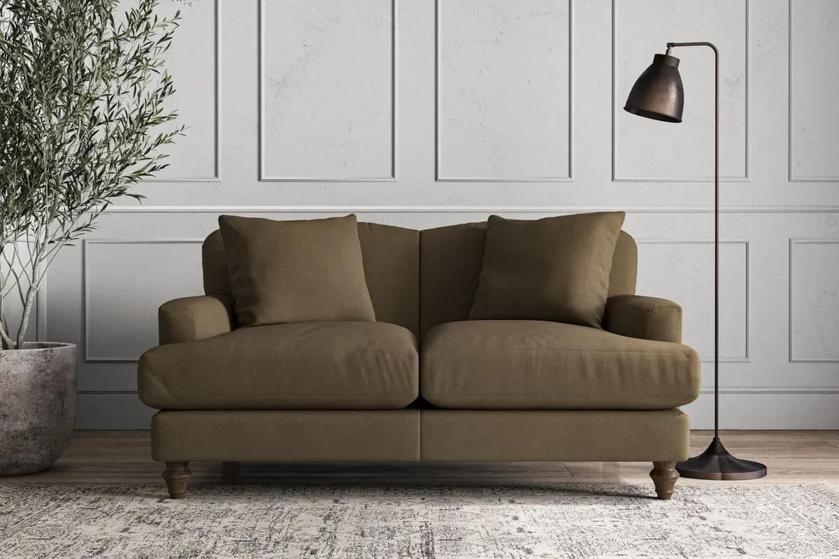 Deni Small Sofa - Chestnut, Brera Linen