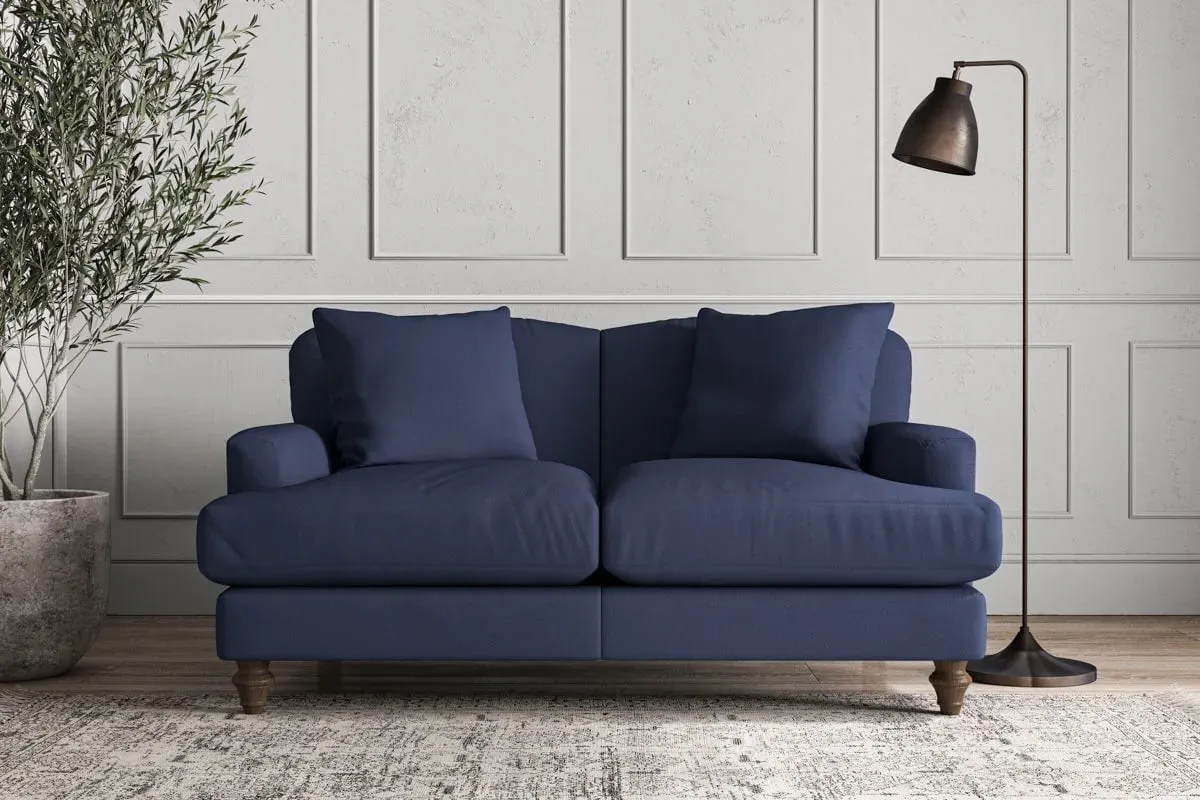 Deni Small Sofa - Navy, Recycled Cotton