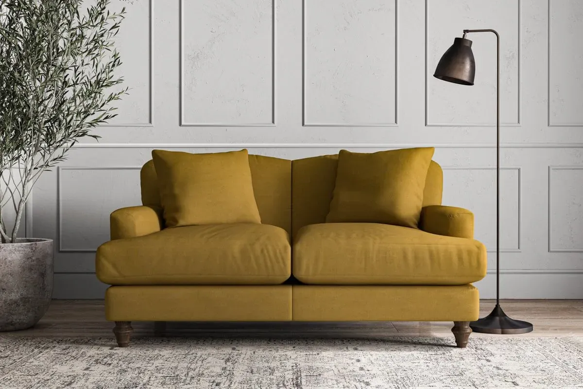 Deni Small Sofa - Ochre, Recycled Cotton
