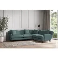 Deni Super Grand Right Hand Corner Sofa - Airforce, Recycled Cotton