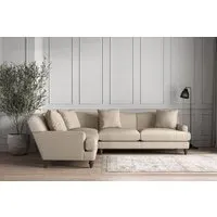 Deni Super Grand Right Hand Corner Sofa - Stone, Recycled Cotton